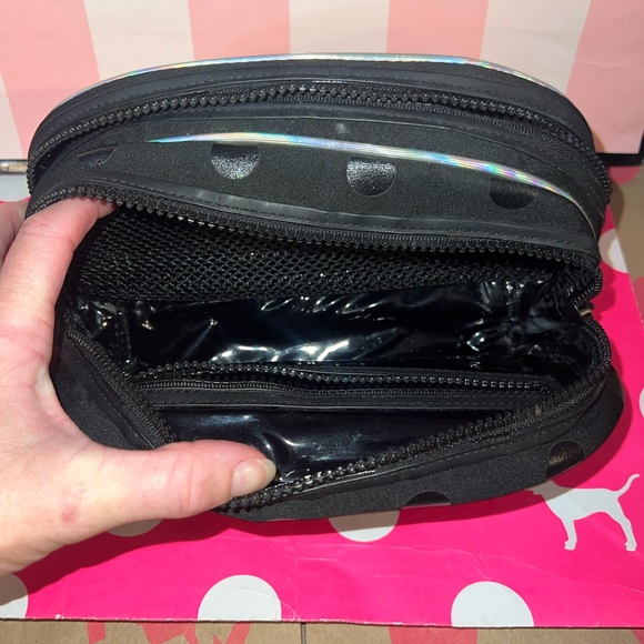 VS PINK Vintage Metallic Polka Dot Makeup Bag. - Picture 10 of 12